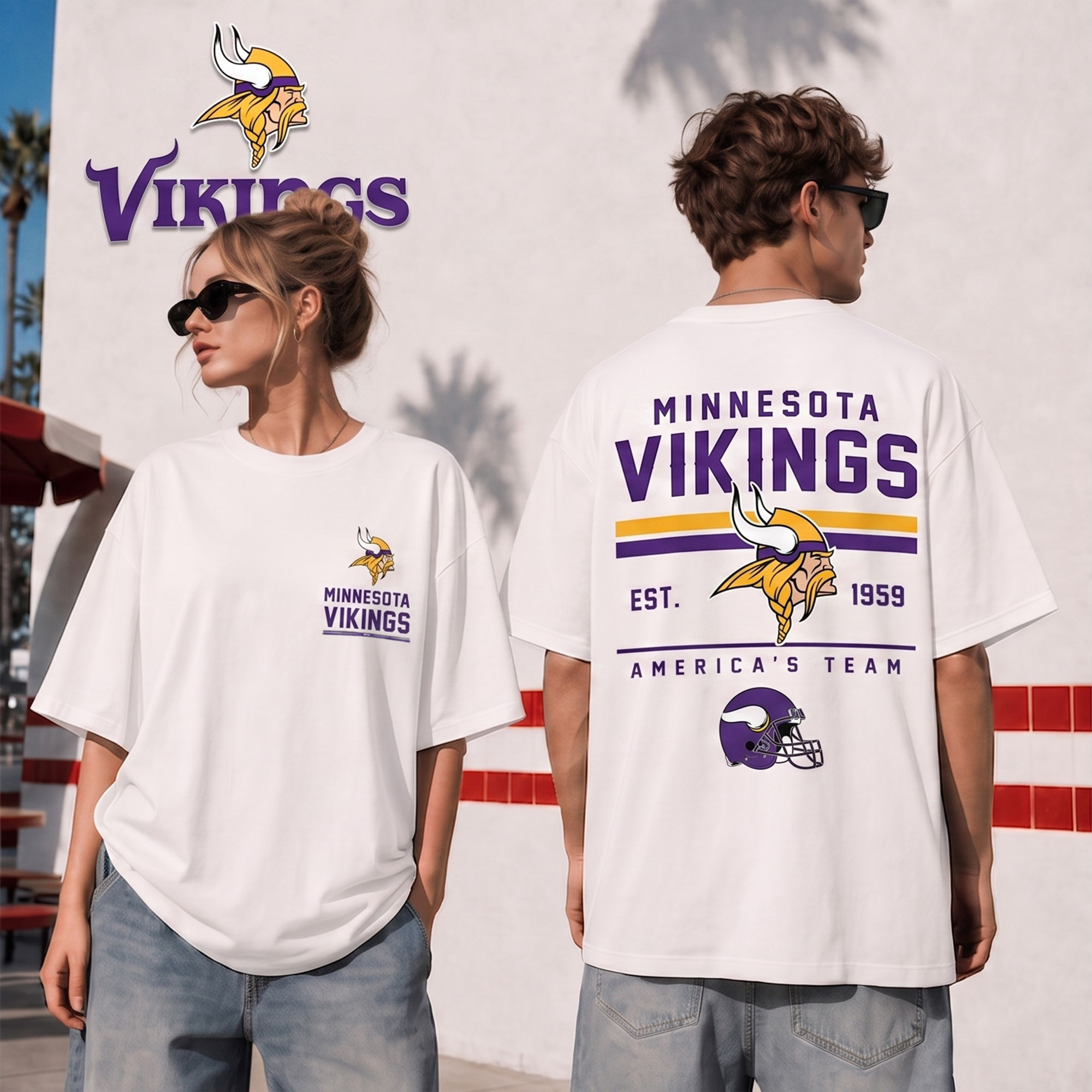 Minnesota Vikings | Premium NFL All American Football 3D Shirt NTH1