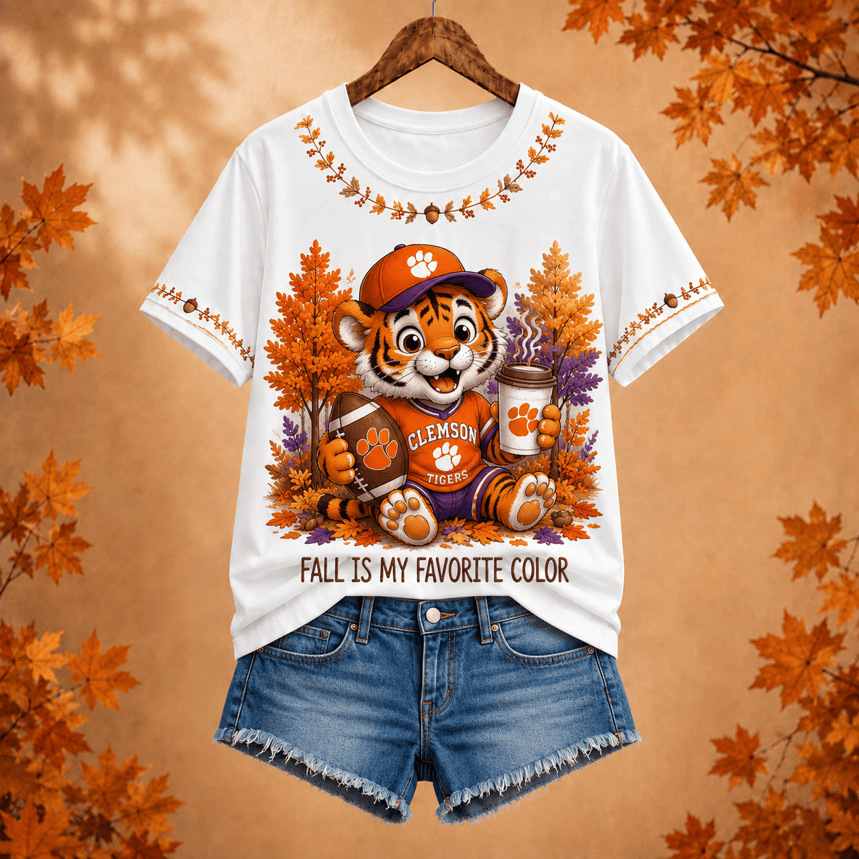 Clemson Tigers | Premium NCAA Fall Football V-neck NY