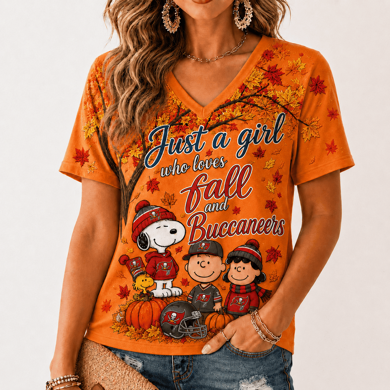 Tampa Bay Buccaneers | Premium NFL Fall Season V-Neck TD