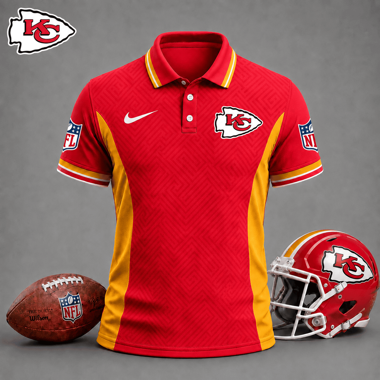 Kansas City Chiefs | Premium NFL Tonal Labyrinth Polo NY