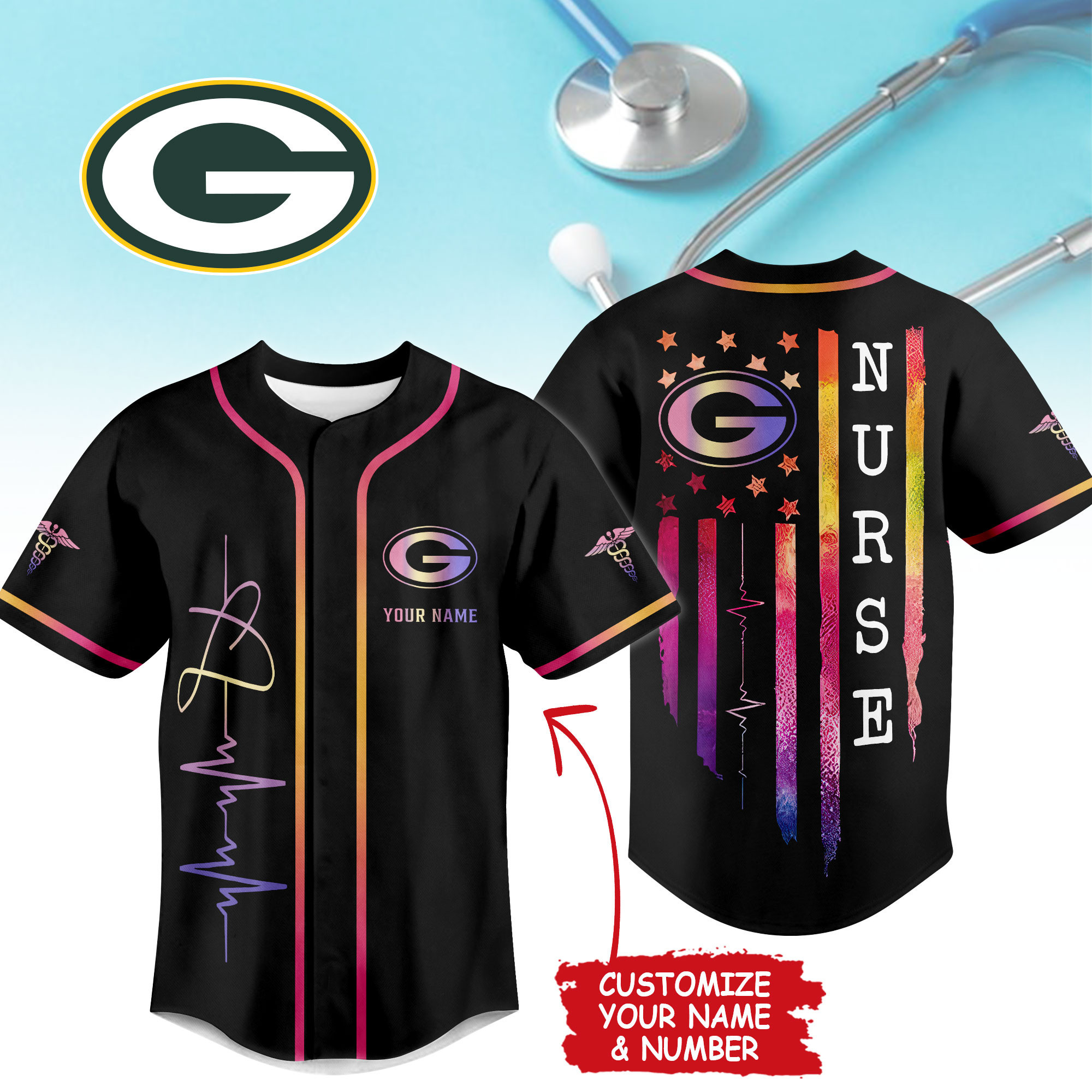 Green Bay Packers | Premium NFL Nurse Life Jersey Shirt NTH1