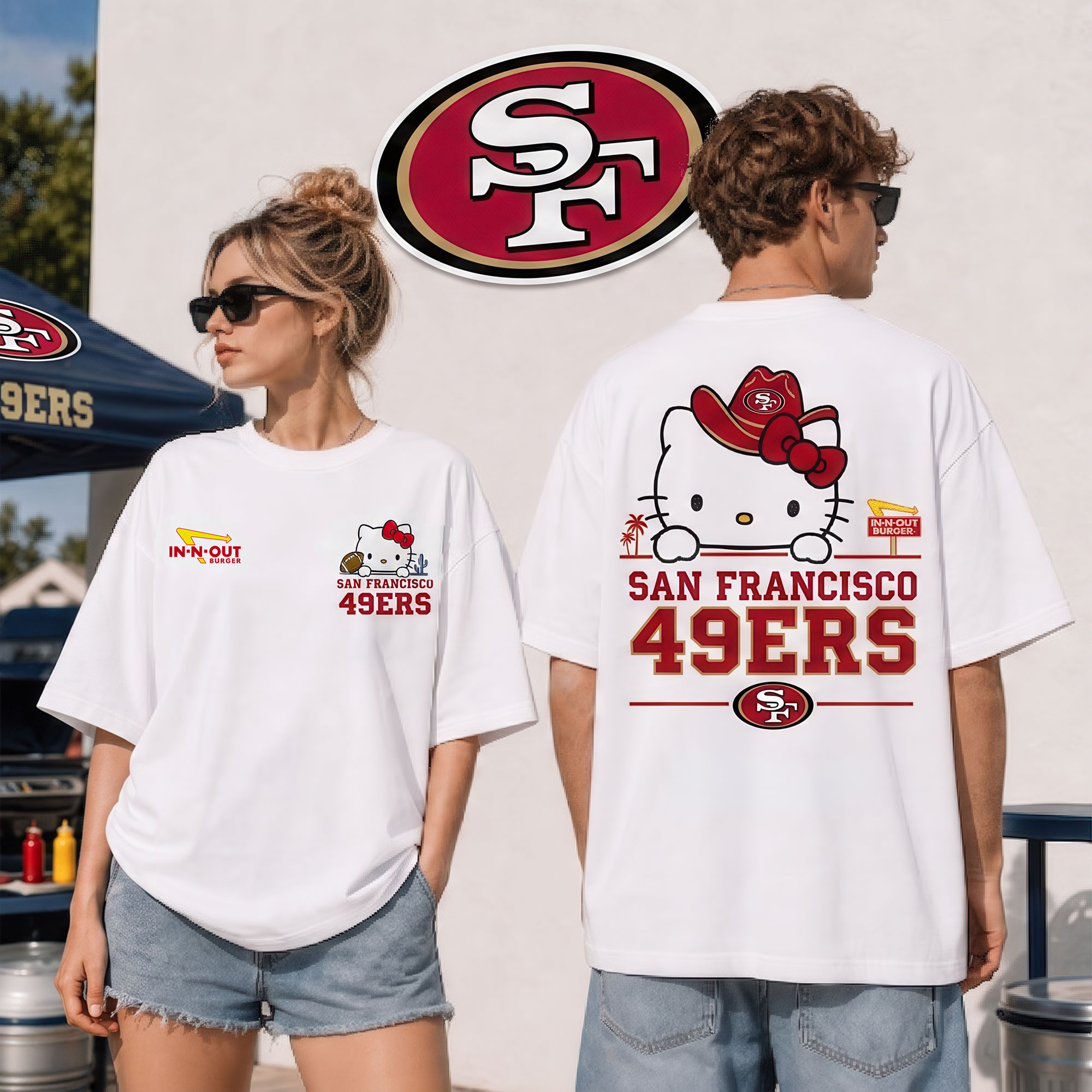 San Francisco 49ers | Premium NFL Kitty Burger Game Day 3D Shirt NTH1
