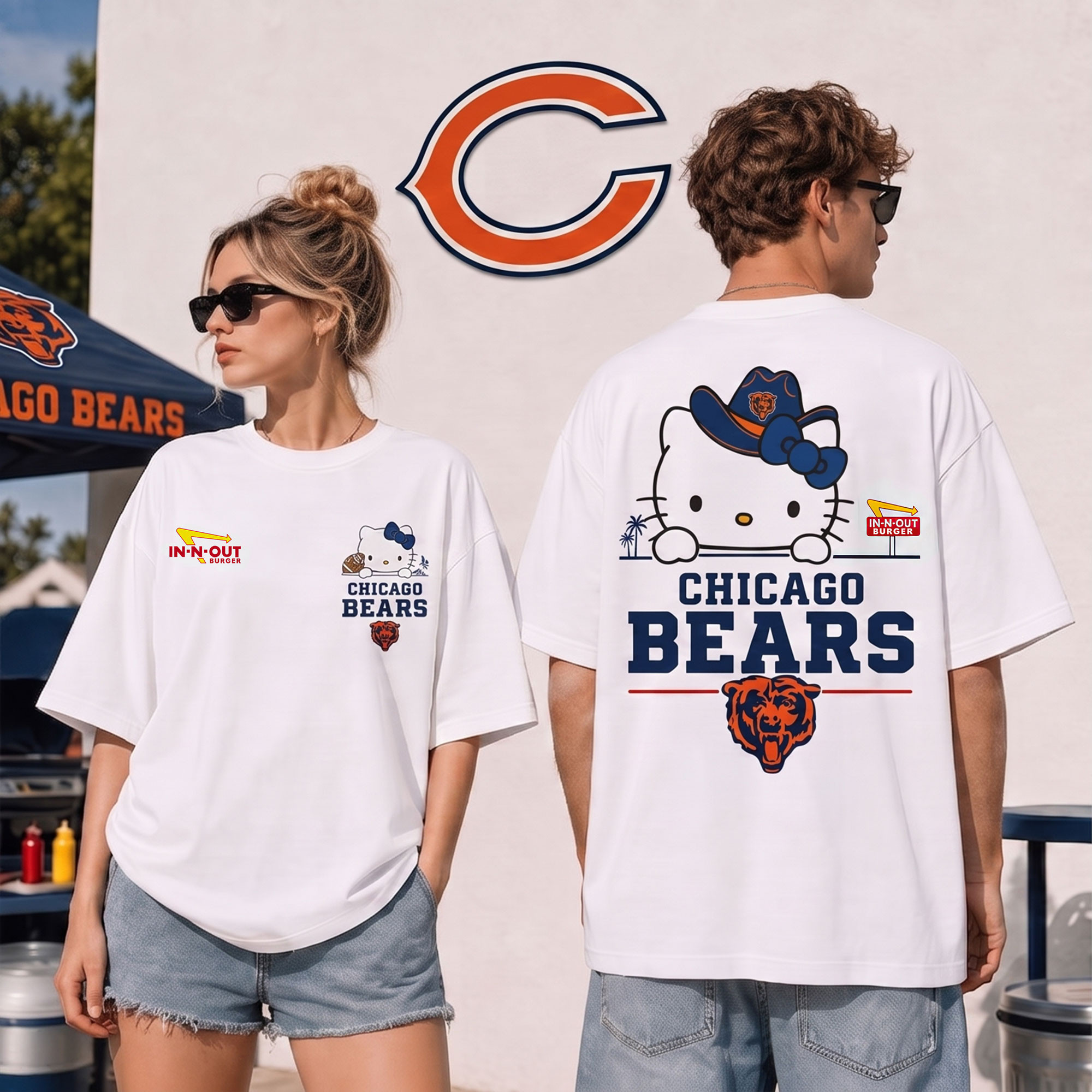 Chicago Bears | Premium NFL Kitty Burger Game Day 3D Shirt NTH1