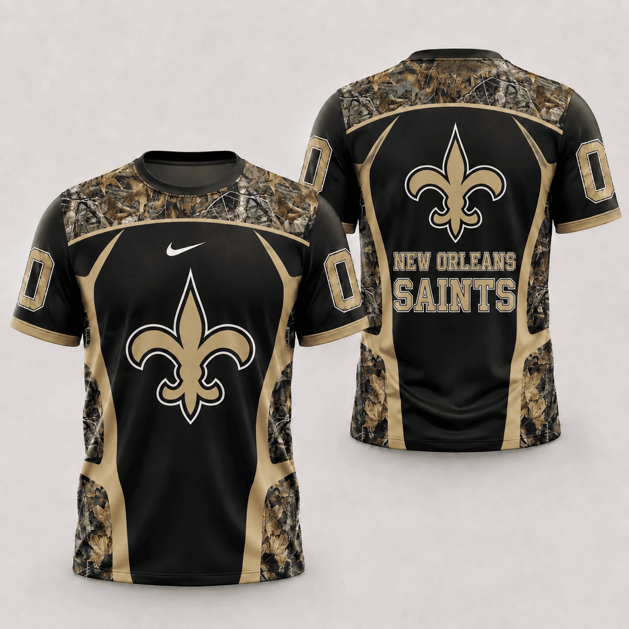New Orleans Saints | Premium NFL Hunting Camo 3D Shirt NY