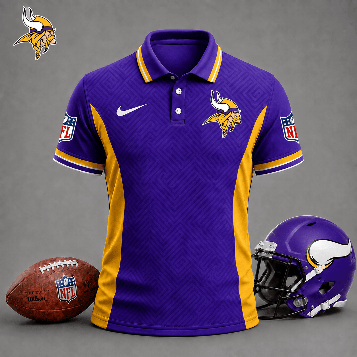 Minnesota Vikings | Premium NFL Tonal Labyrinth Polo NY