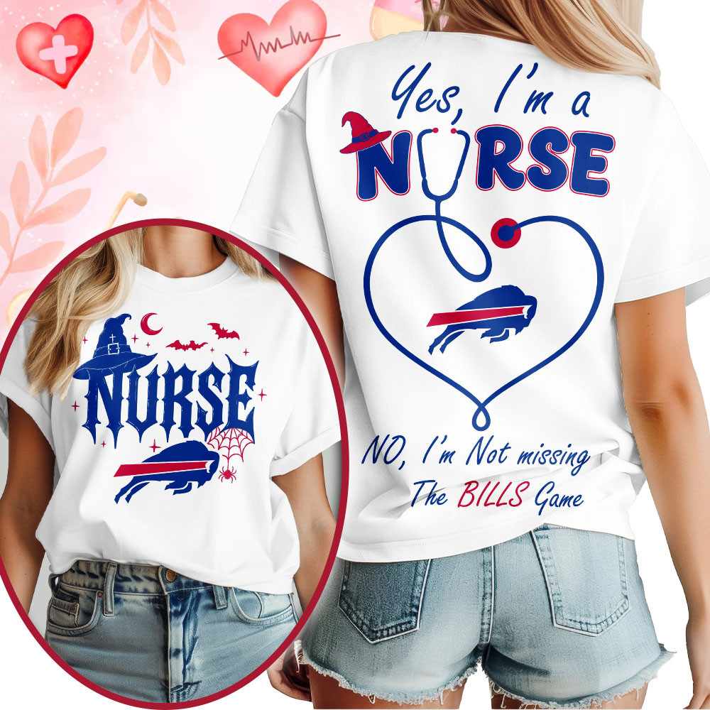 Buffalo Bills | Premium NFL Night Shift Never Misses Game Day Halloween Nurse 3D Shirt NTH1