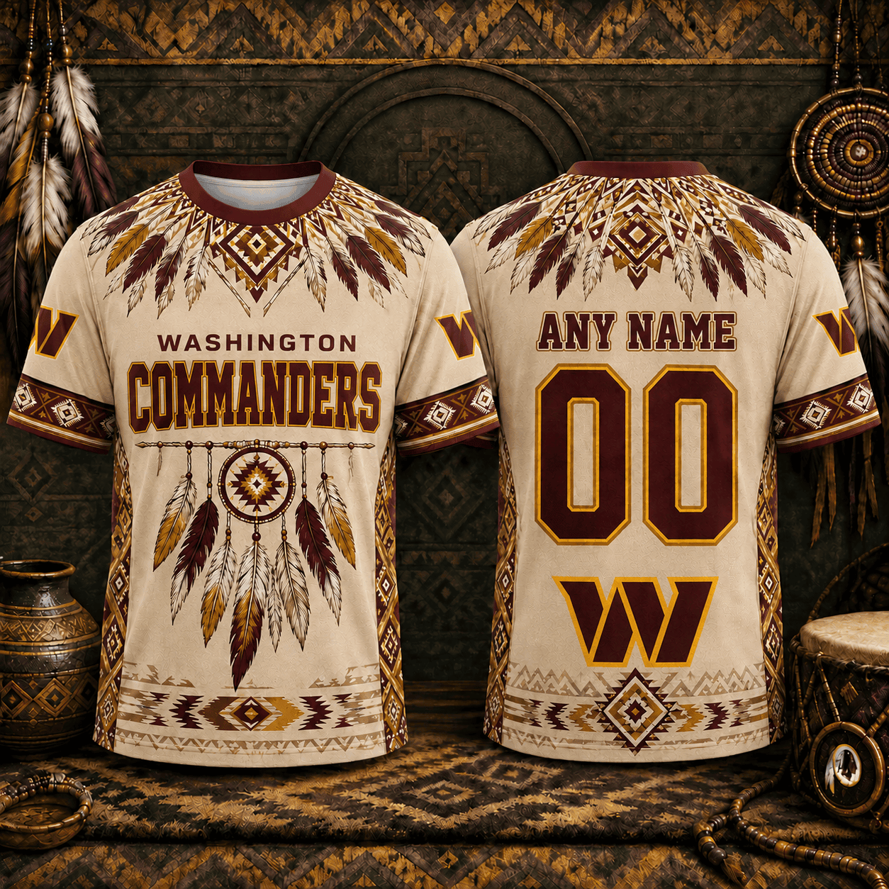 Washington Commanders | Premium NFL Native American Heritage 3D Shirt NY