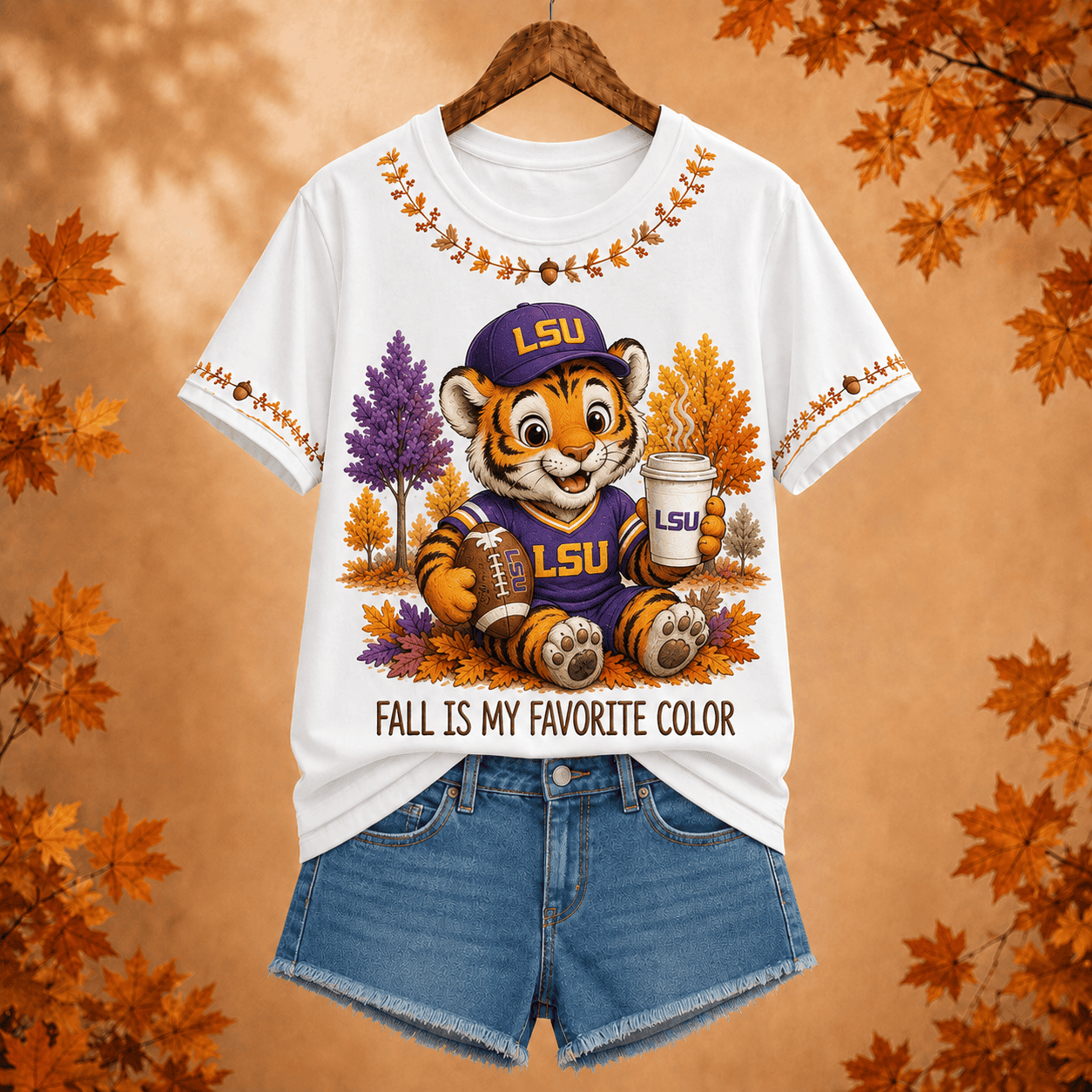 LSU Tigers | Premium NCAA Fall Football V-neck NY