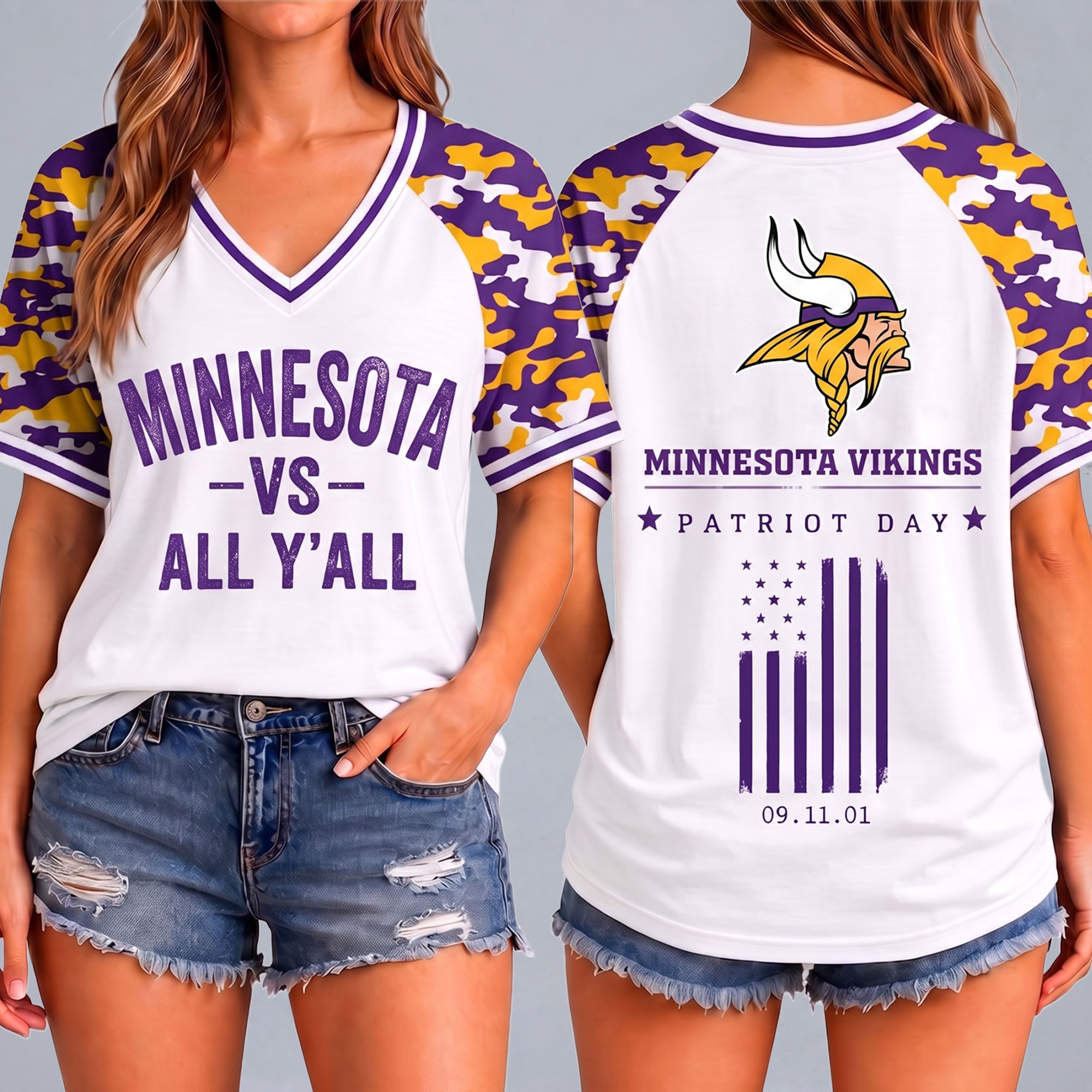Minnesota Vikings | Premium NFL United We Stand V-Neck NTH1