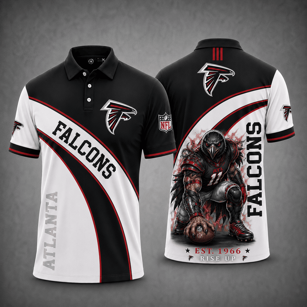 Atlanta Falcons | Premium NFL Fierce Football Mascot Polo NY