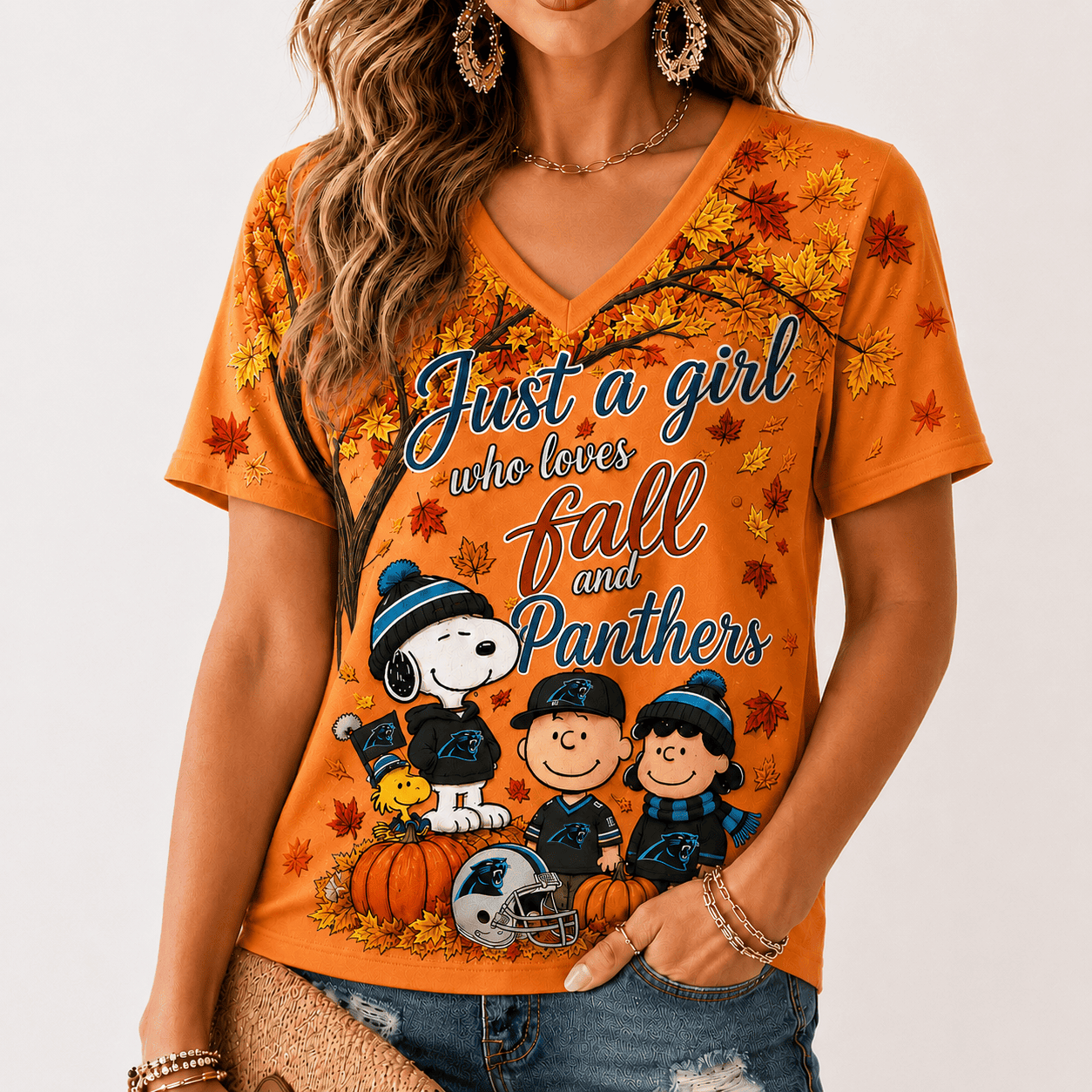 Carolina Panthers | Premium NFL Fall Season V-Neck TD
