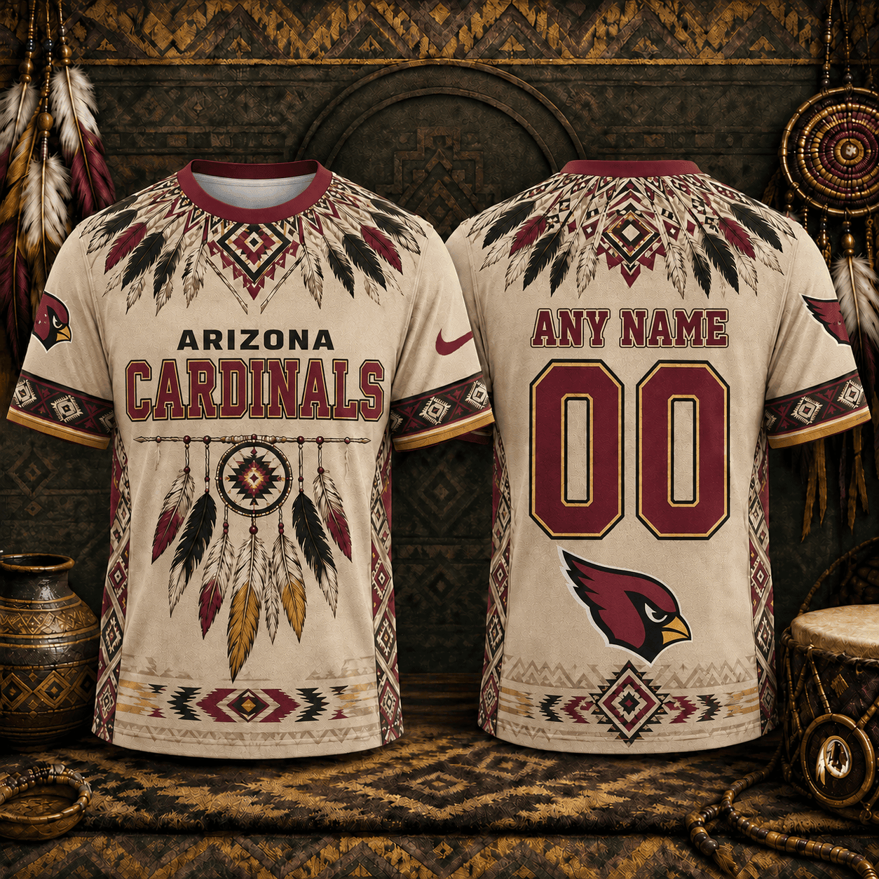 Arizona Cardinals | Premium NFL Native American Heritage 3D Shirt NY