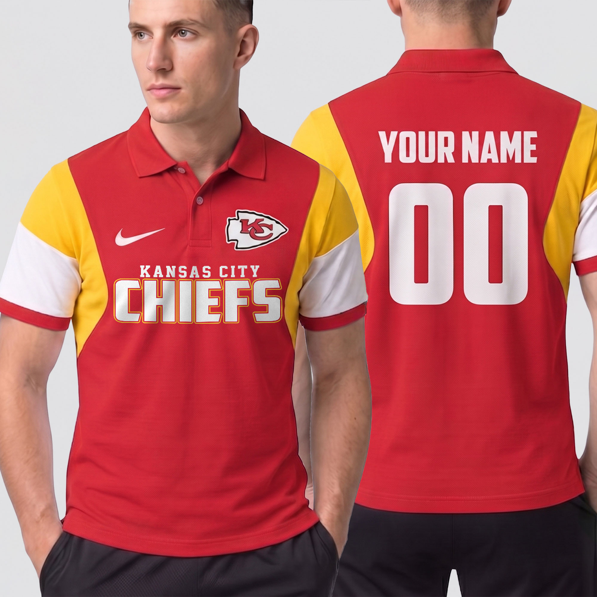 Kansas City Chiefs | Premium NFL Own The Game Custom Number Polo NTH1