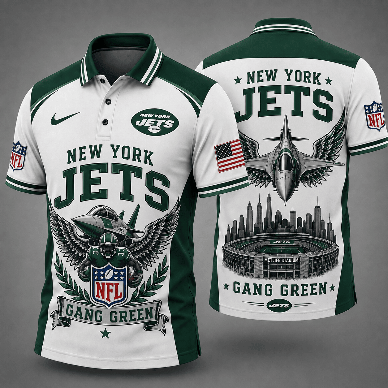 New York Jets | Premium NFL Winged Pride Polo NY