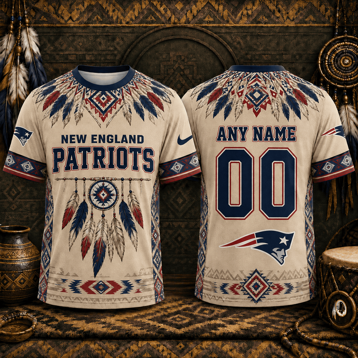New England Patriots | Premium NFL Native American Heritage 3D Shirt NY