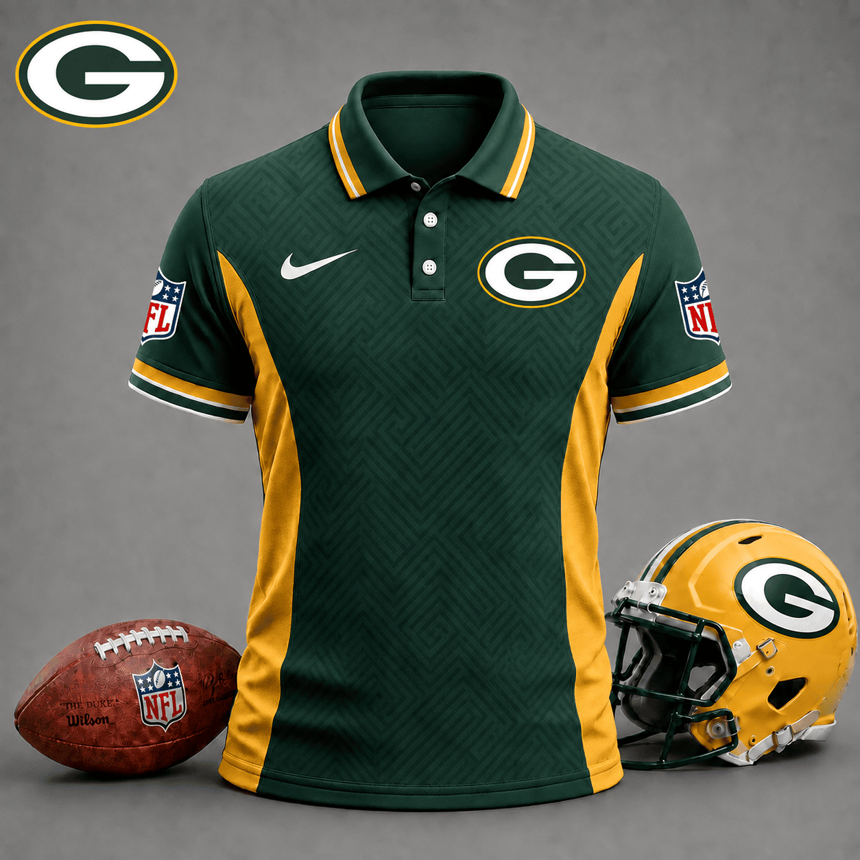 Green Bay Packers | Premium NFL Tonal Labyrinth Polo NY