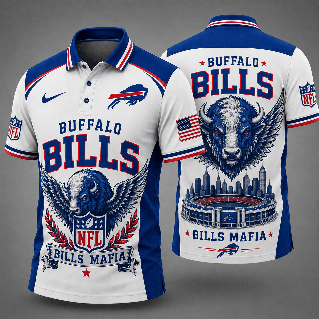 Buffalo Bills | Premium NFL Winged Pride Polo NY