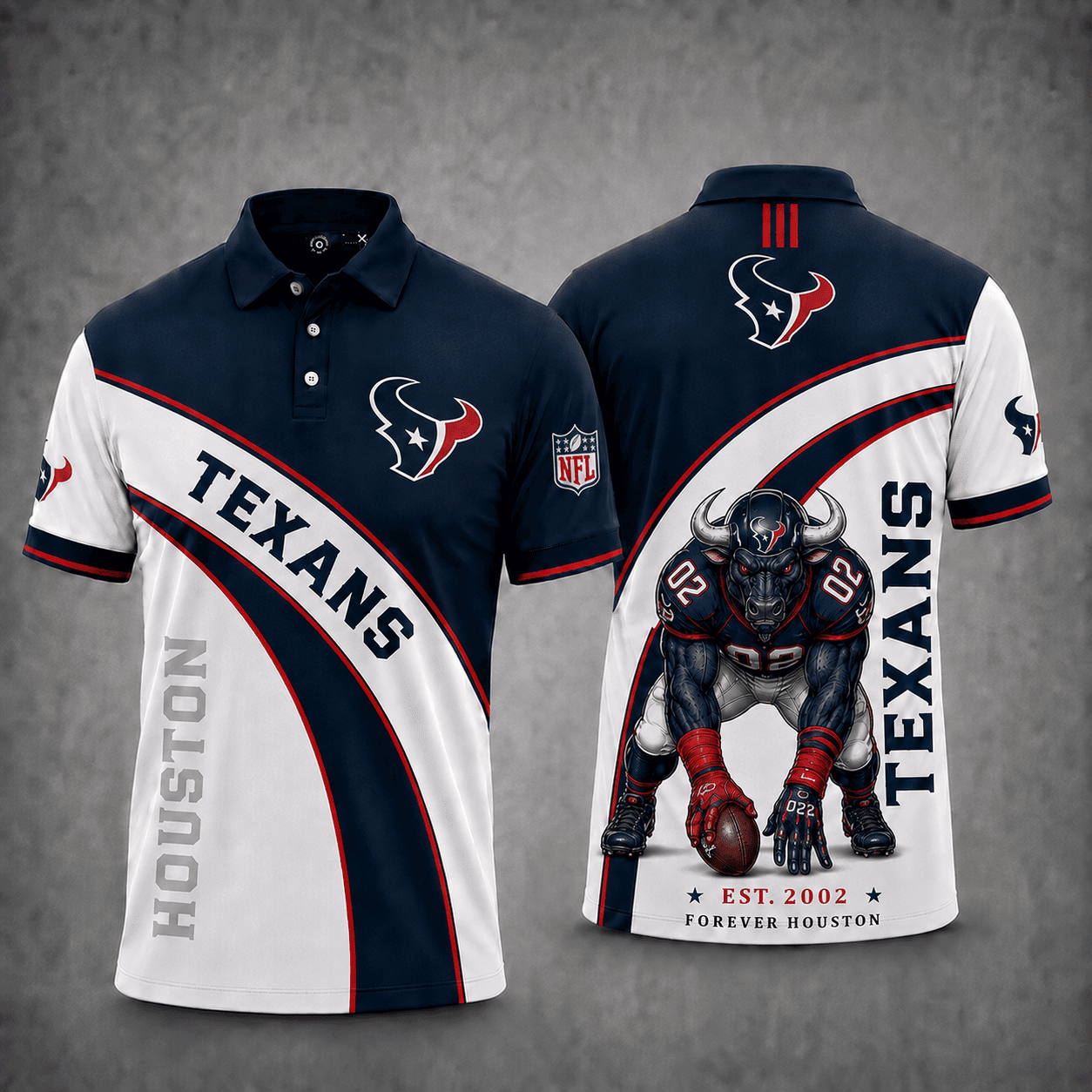 Houston Texans | Premium NFL Fierce Football Mascot Polo NY