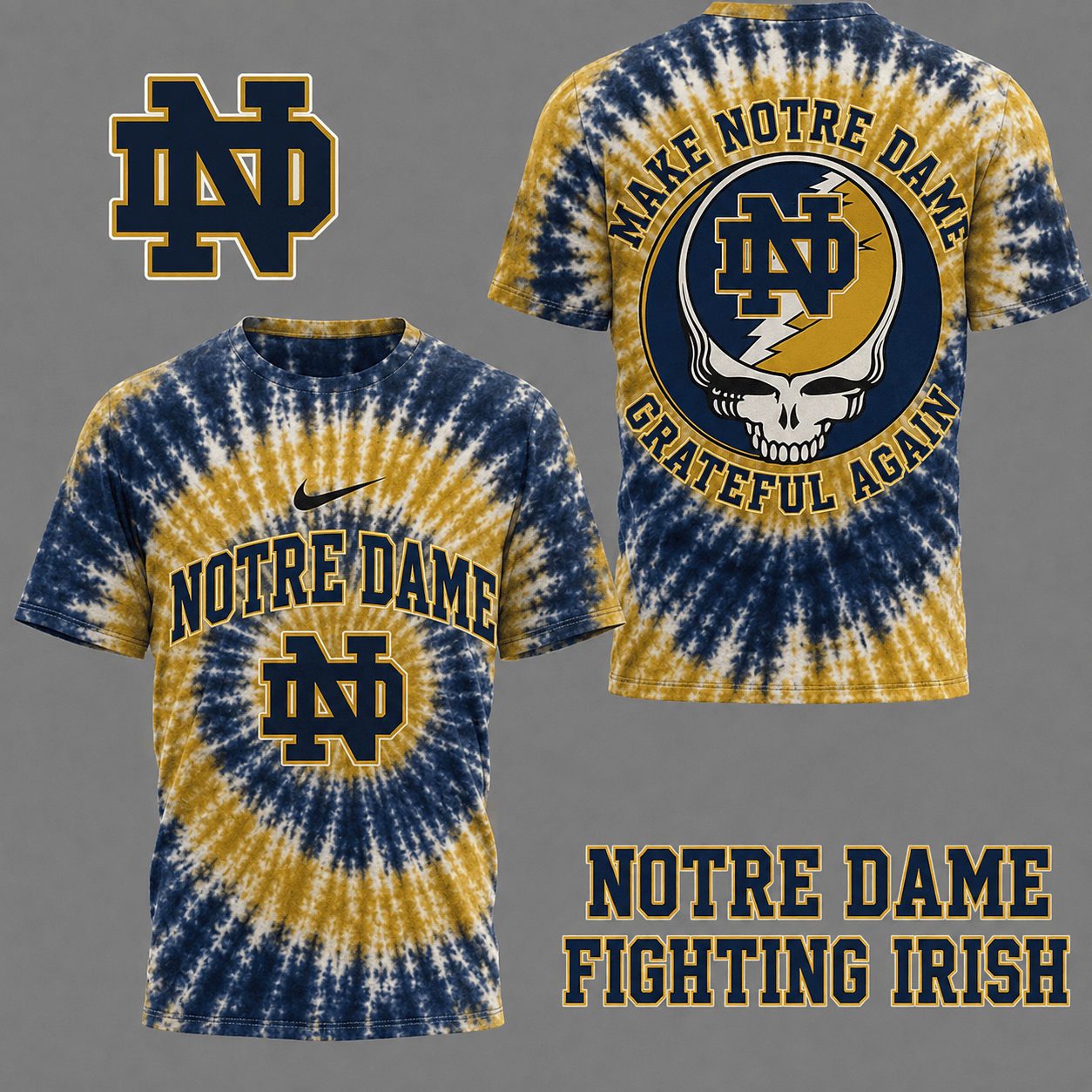 Notre Dame Fighting Irish | Premium NCAA Grateful Again 3D Shirt NY