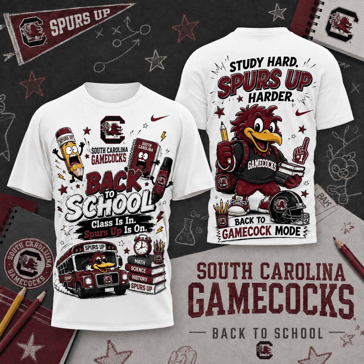 South Carolina Gamecocks | Premium NCAA Back To School T-Shirt TD