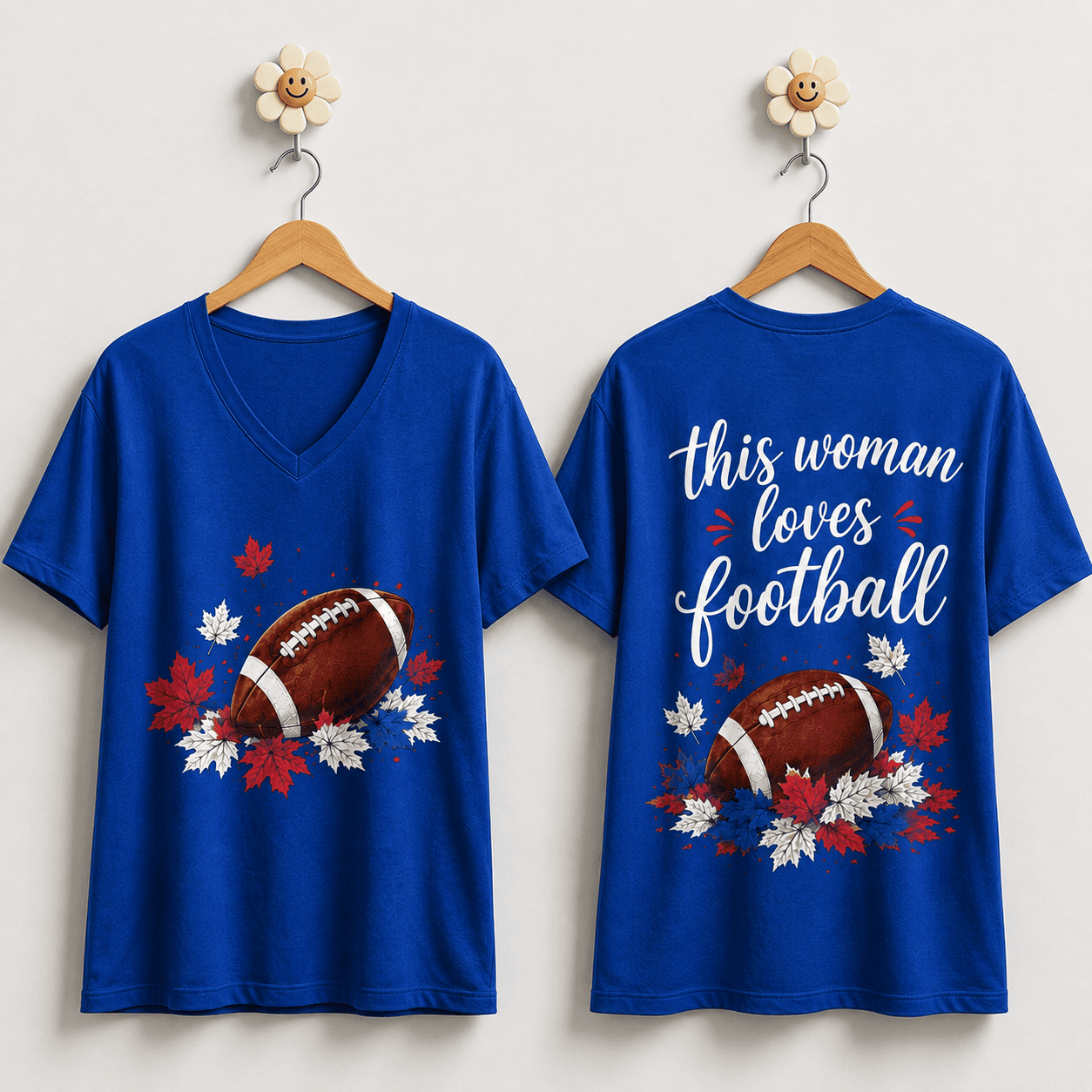 This Woman Loves Football V-neck