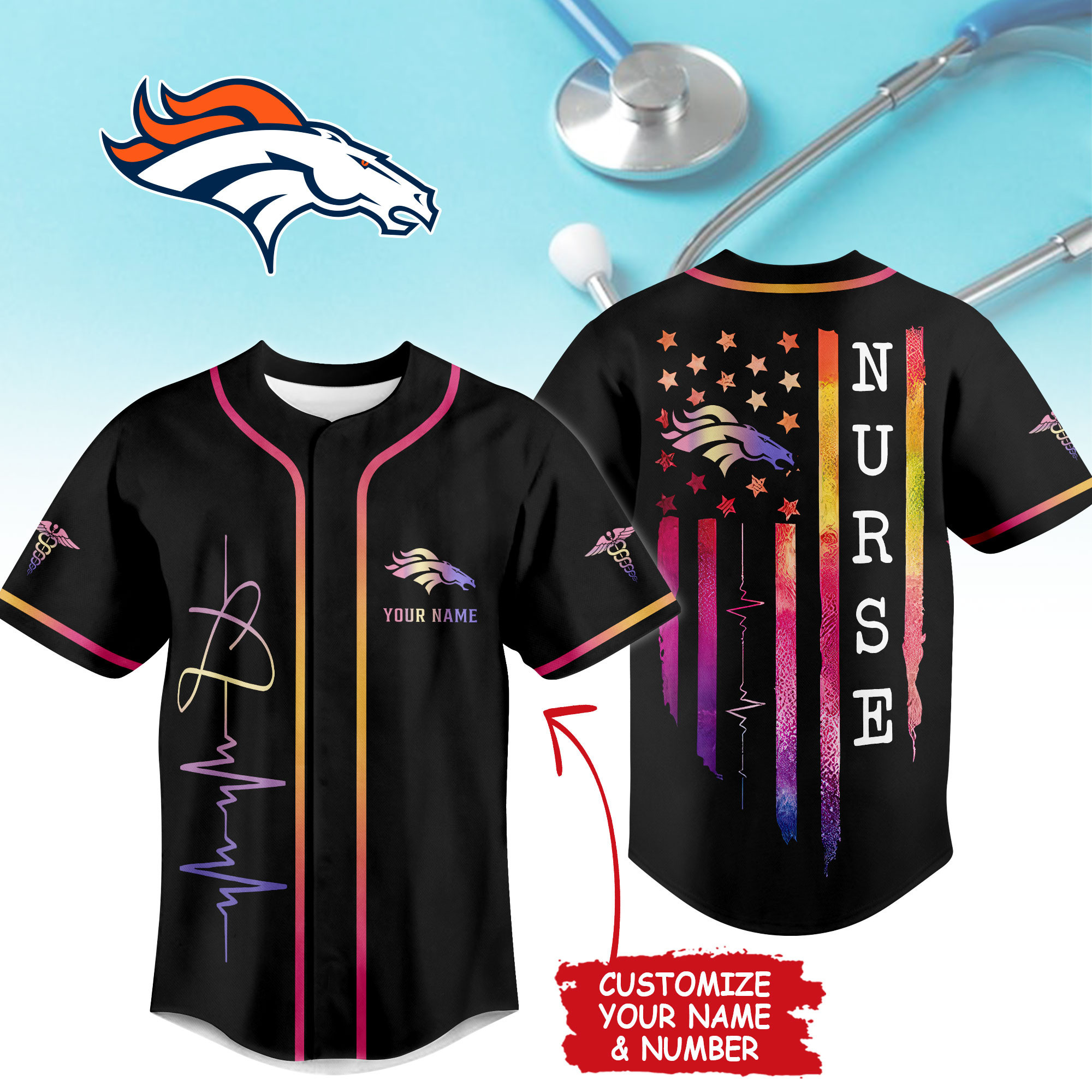 Denver Broncos | Premium NFL Nurse Life Jersey Shirt NTH1