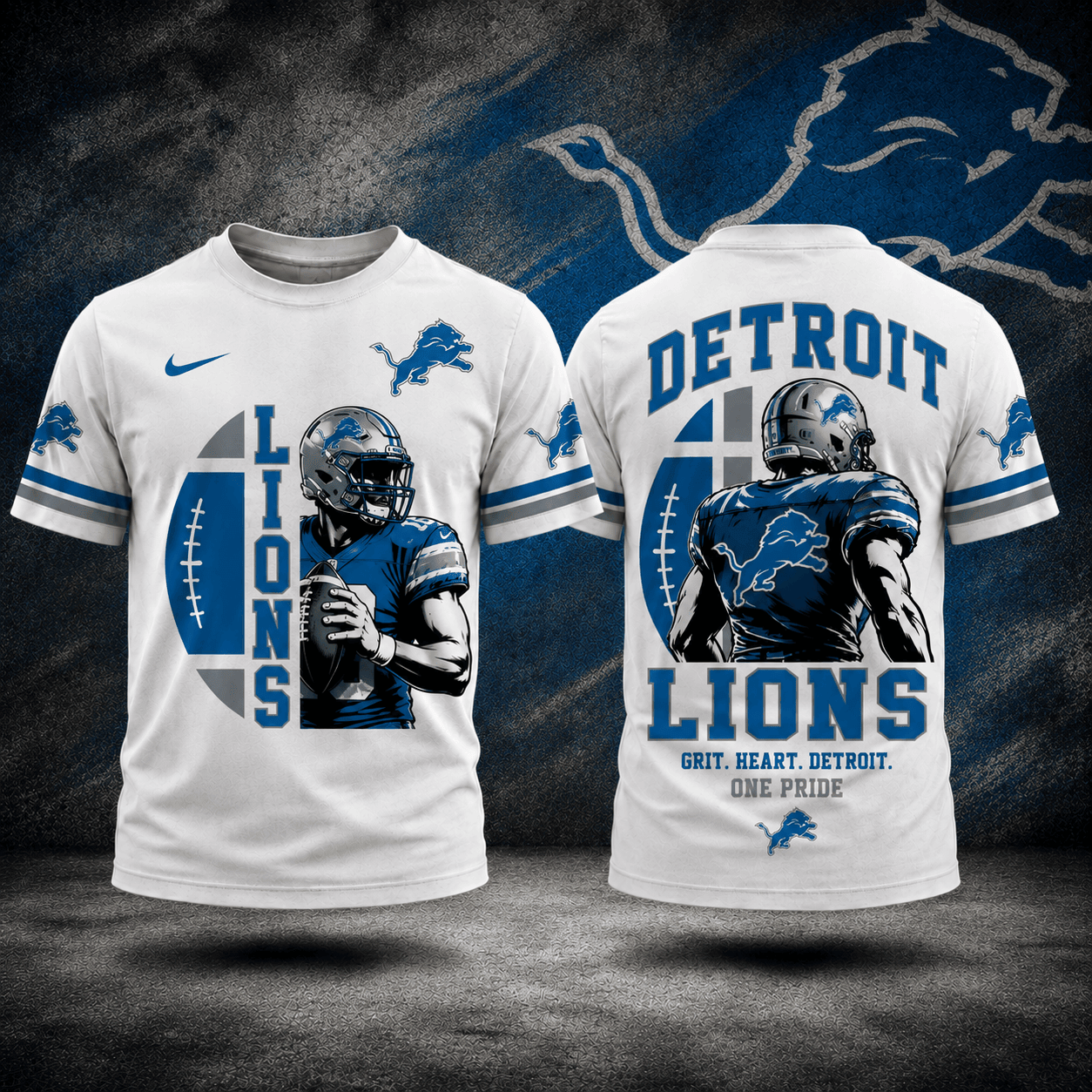 Detroit Lions | Premium NFL Football Legends 3D Shirt NY