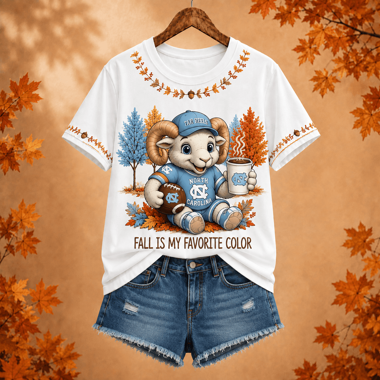 North Carolina Tar Heels | Premium NCAA Fall Football V-neck NY