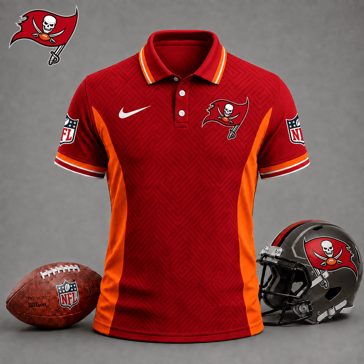 Tampa Bay Buccaneers | Premium NFL Tonal Labyrinth Polo NY