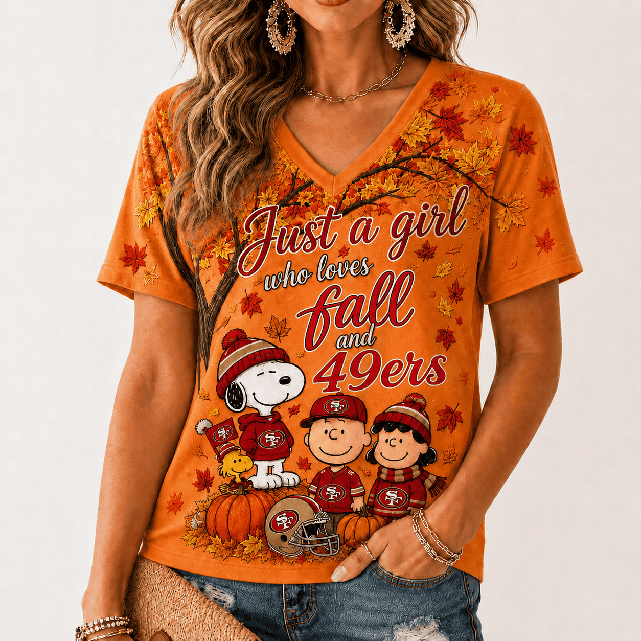 San Francisco 49ers | Premium NFL Fall Season V-Neck TD