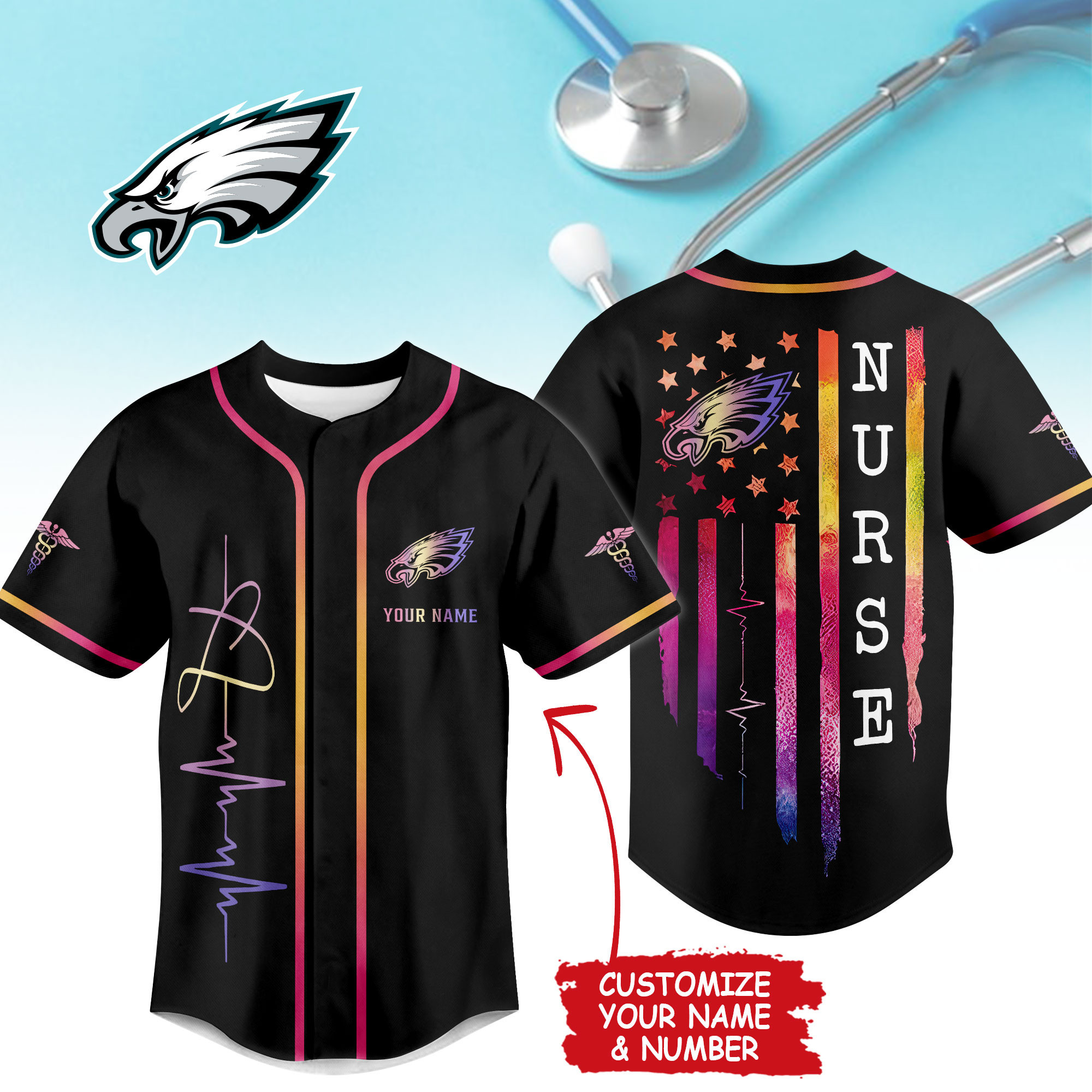 Philadelphia Eagles | Premium NFL Nurse Life Jersey Shirt NTH1