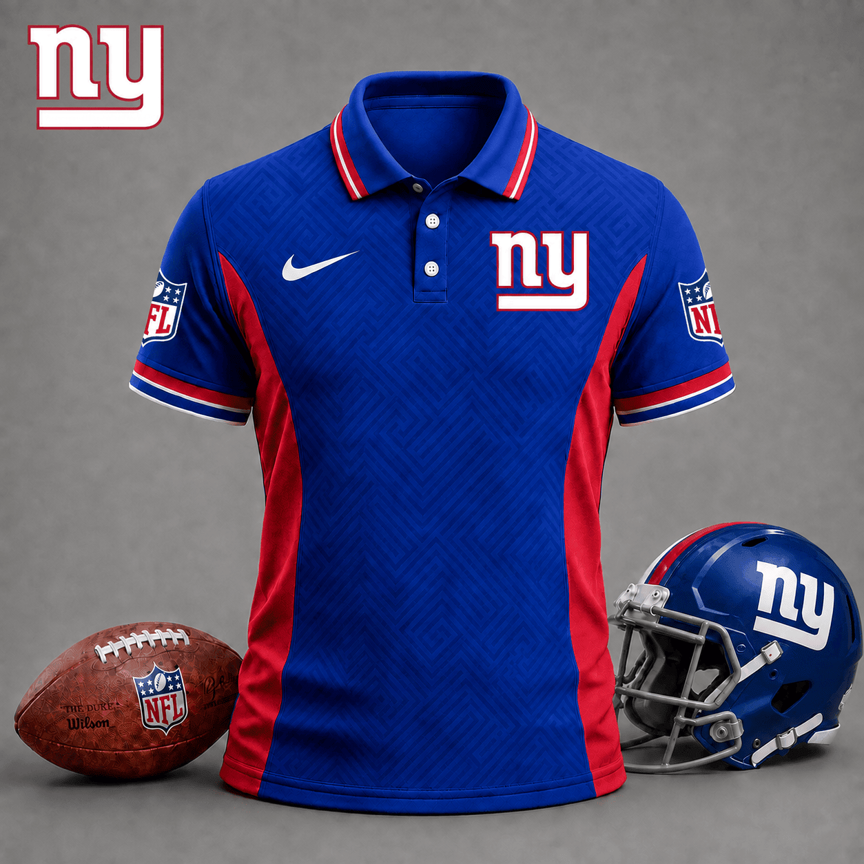 New York Giants | Premium NFL Tonal Labyrinth Polo NY
