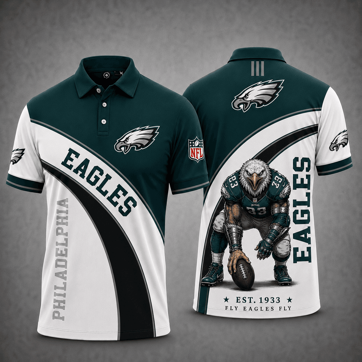 Philadelphia Eagles | Premium NFL Fierce Football Mascot Polo NY