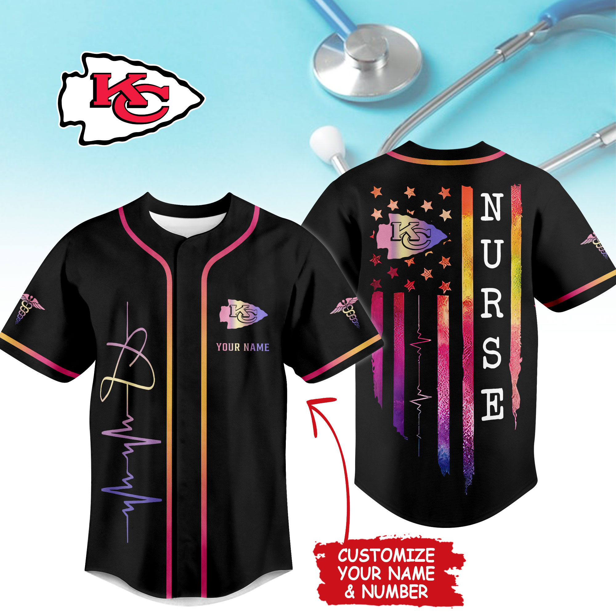 Kansas City Chiefs | Premium NFL Nurse Life Jersey Shirt NTH1