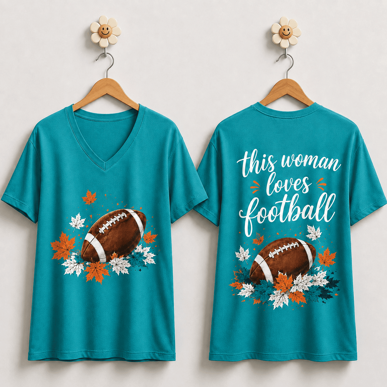 This Woman Loves Football V-neck