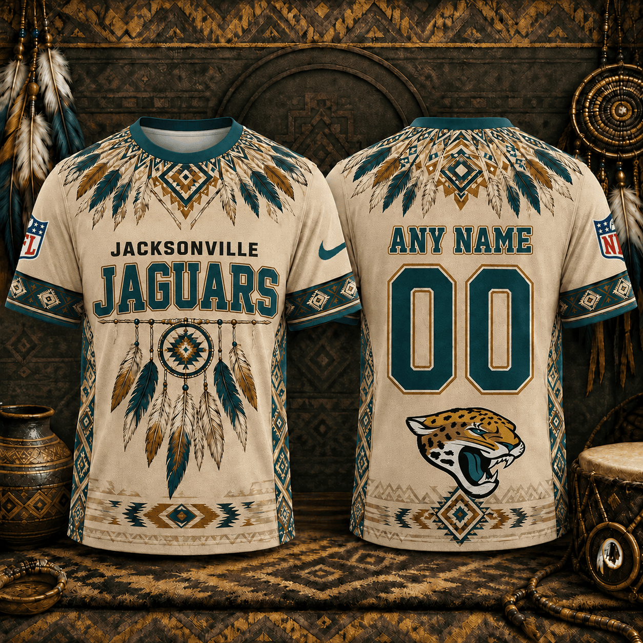 Jacksonville Jaguars | Premium NFL Native American Heritage 3D Shirt NY