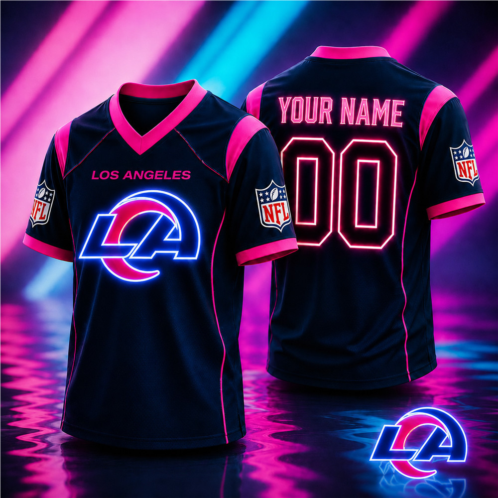 Los Angeles Rams | Premium NFL Electric Glow V-Neck Jersey NTH1
