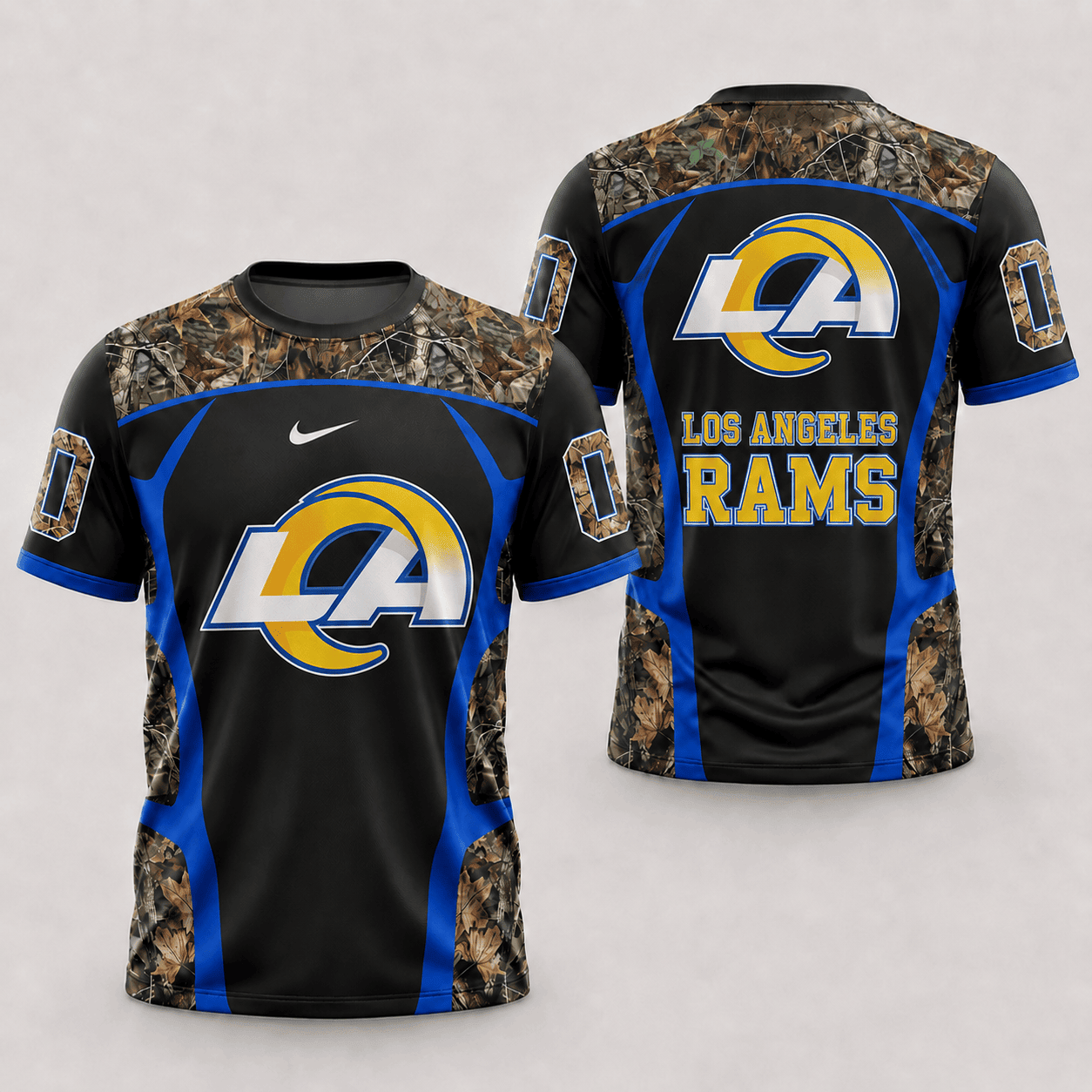 Los Angeles Rams | Premium NFL Hunting Camo 3D Shirt NY