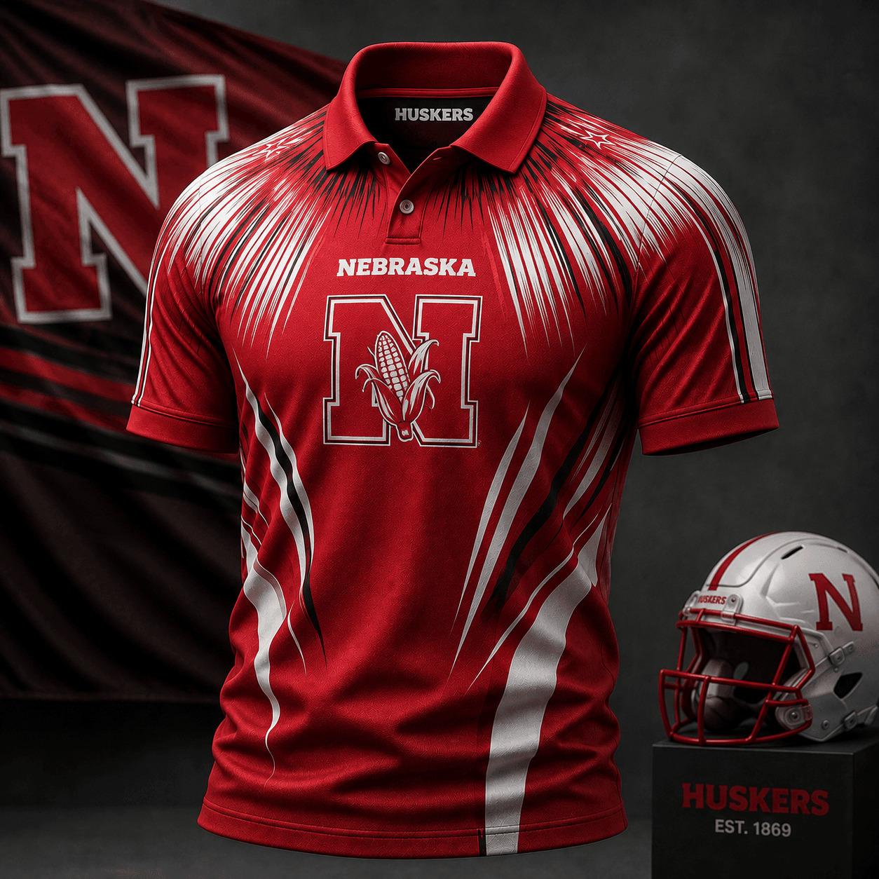 Nebraska Cornhuskers | Premium NCAA Victory Streak Polo NY
