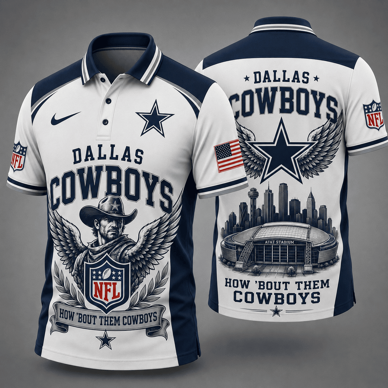 Dallas Cowboys | Premium NFL Winged Pride Polo NY