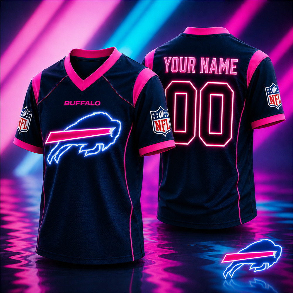 Buffalo Bills | Premium NFL Electric Glow V-Neck Jersey NTH1