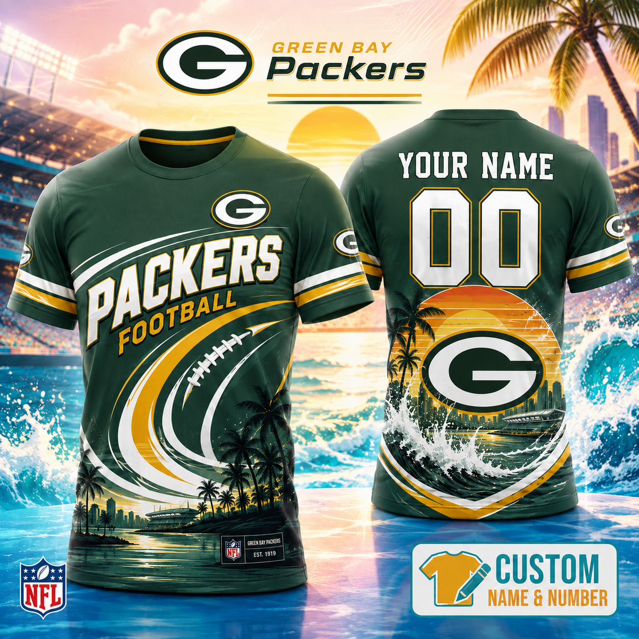 Green Bay Packers | Premium Personalized NFL 3D Shirt Custom For Fans NNK