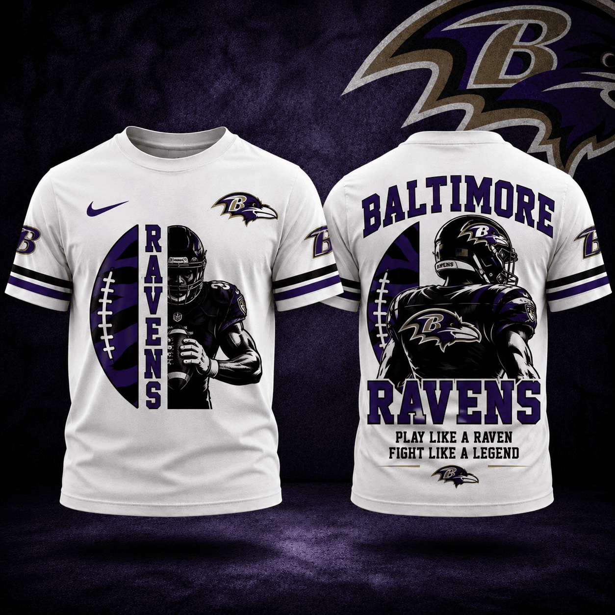 Baltimore Ravens | Premium NFL Football Legends 3D Shirt NY