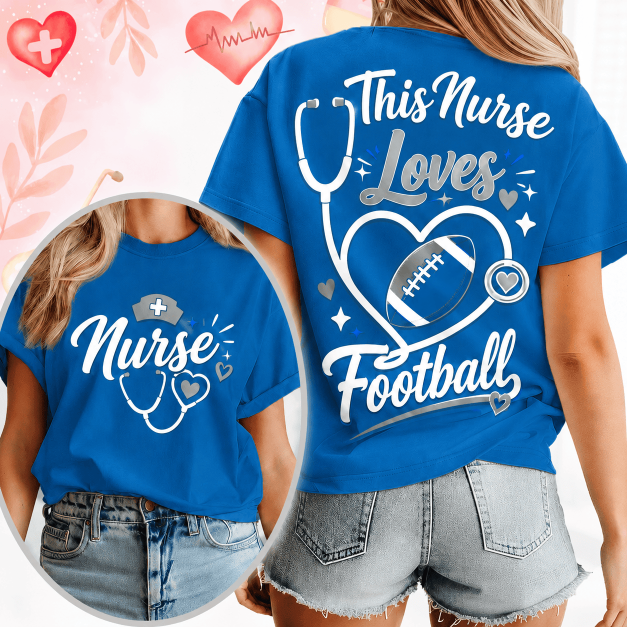 This Nurse Loves Football 3D Shirt