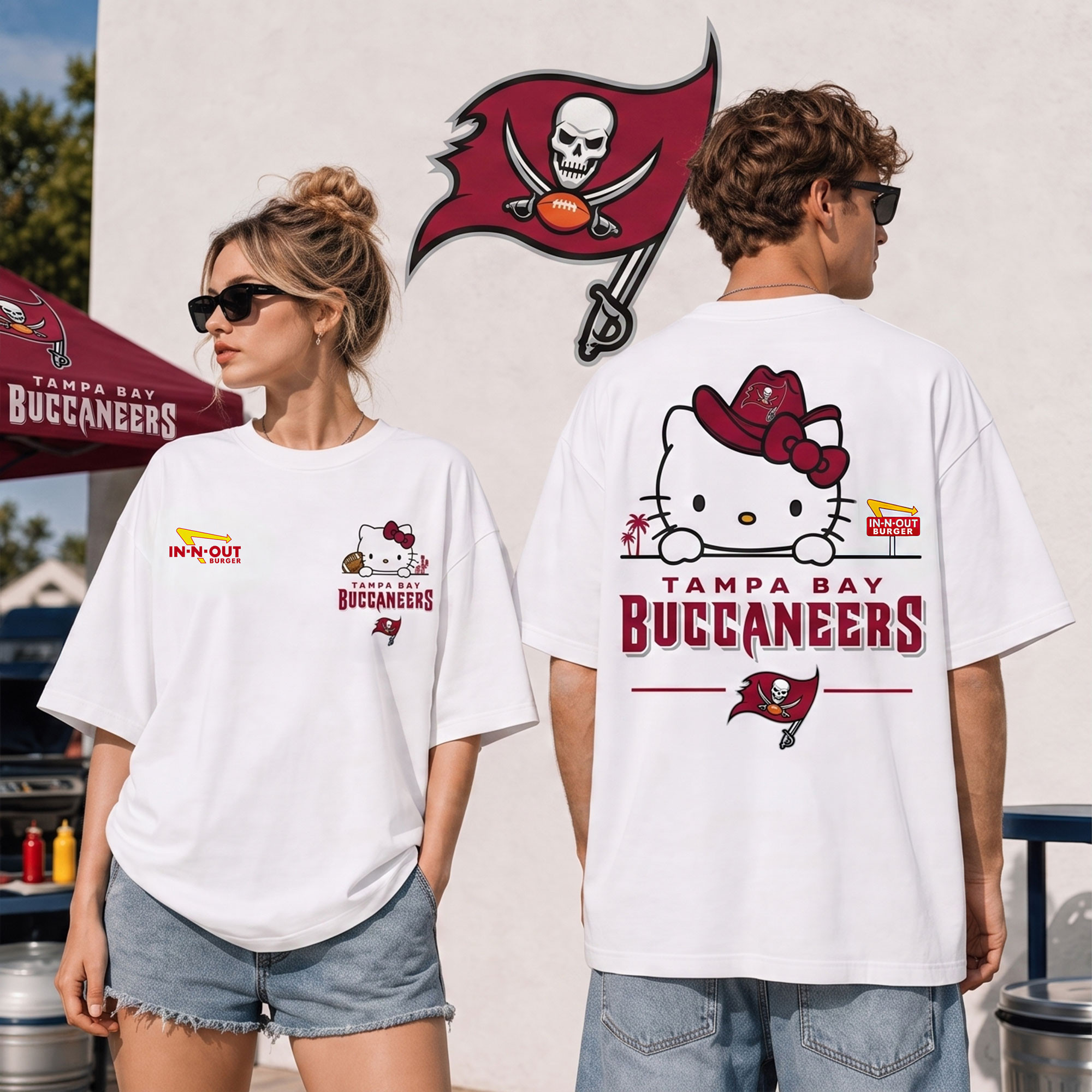 Tampa Bay Buccaneers | Premium NFL Kitty Burger Game Day 3D Shirt NTH1