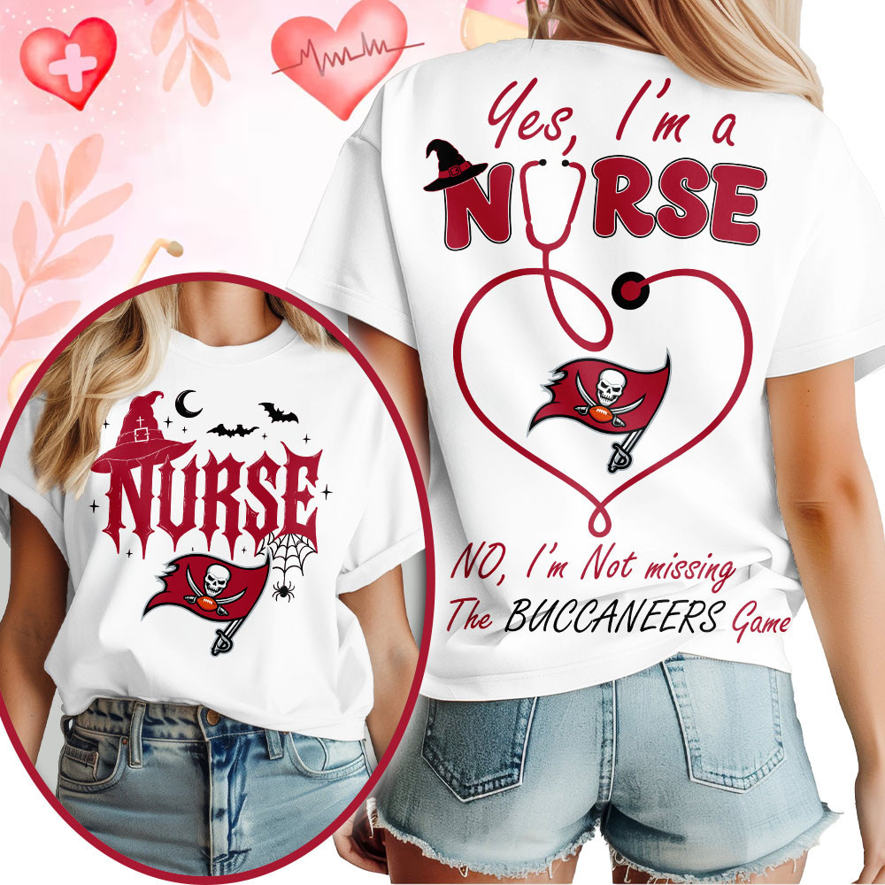 Tampa Bay Buccaneers | Premium NFL Night Shift Never Misses Game Day Halloween Nurse 3D Shirt NTH1