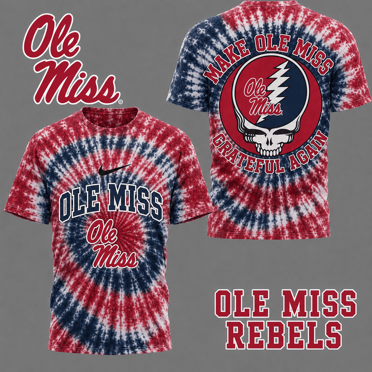 Ole Miss Rebels | Premium NCAA Grateful Again 3D Shirt NY