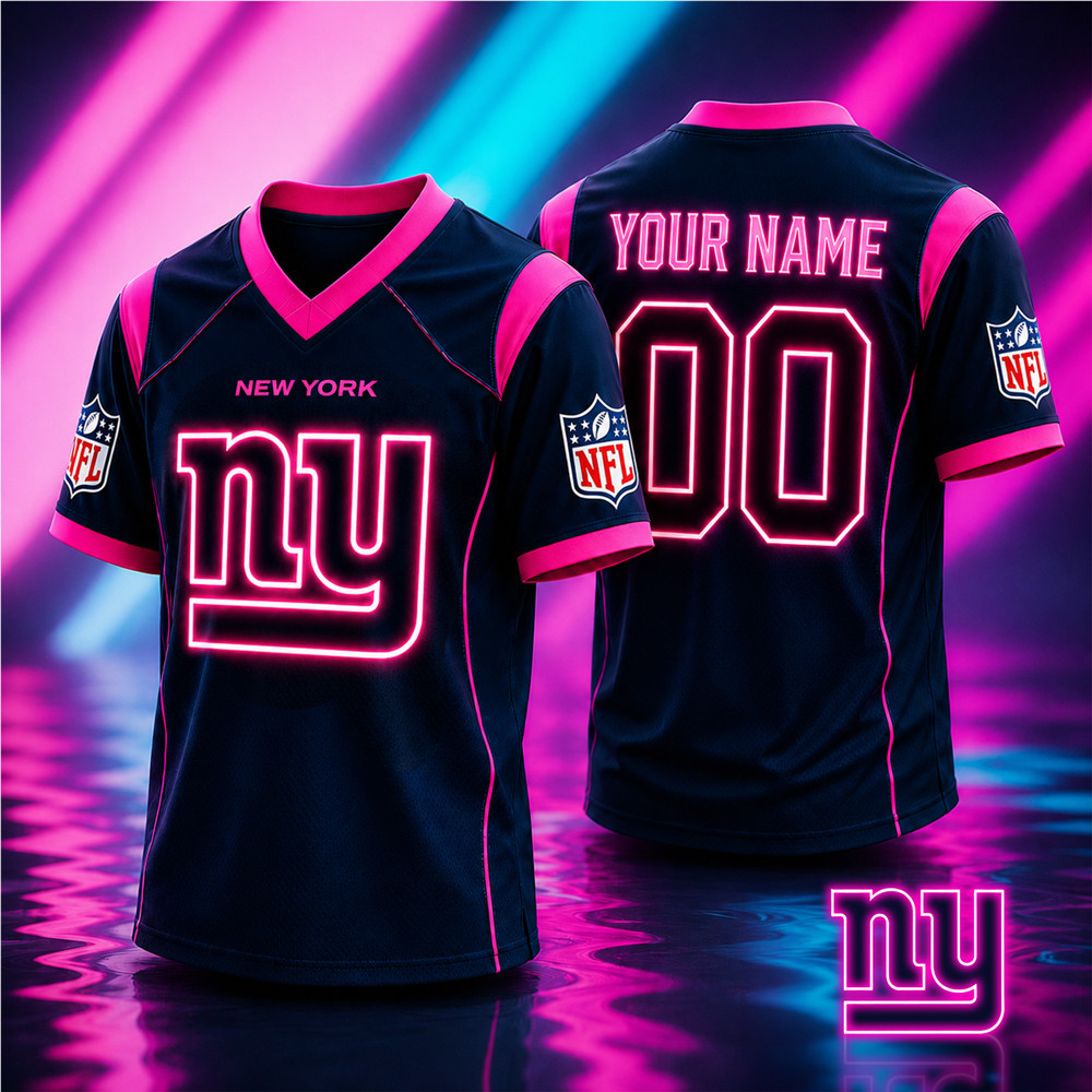 New York Giants | Premium NFL Electric Glow V-Neck Jersey NTH1