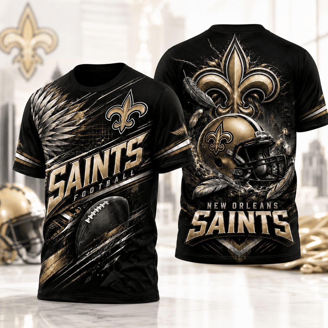 New Orleans Saints | Premium NFL 3D Shirt For American Football Fans And Game Day Lovers NNK