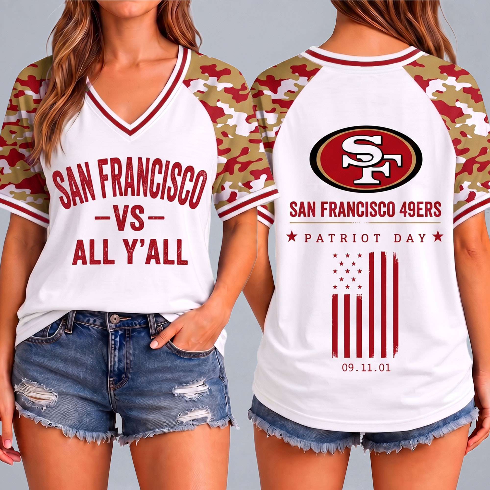 San Francisco 49ers | Premium NFL United We Stand V-Neck NTH1